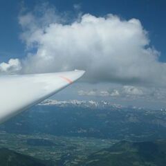 Flugwegposition um 11:58:43: Aufgenommen in der Nähe von Gemeinde Aigen im Ennstal, Österreich in 2772 Meter